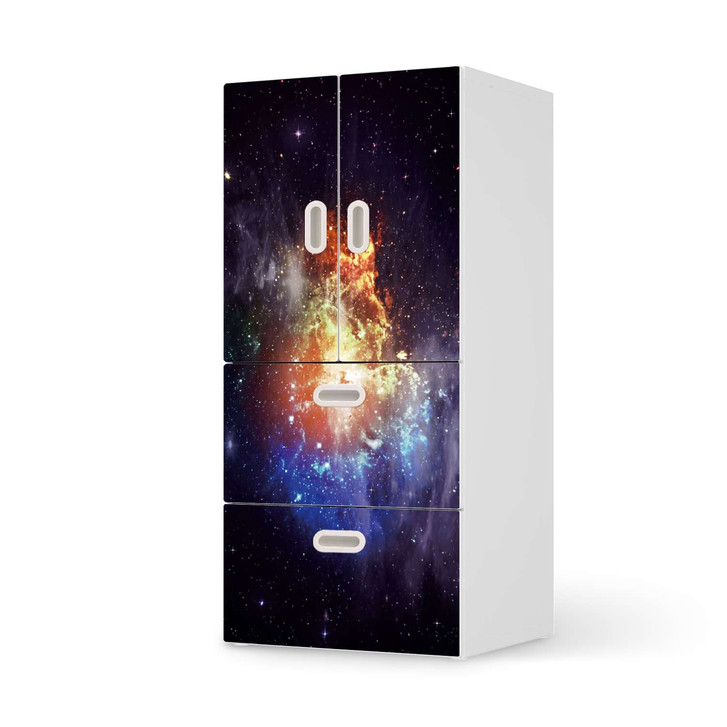 Möbelfolie IKEA Stuva / Fritids - 2 Schubladen und 2 kleine Türen - Nebula - CR117479