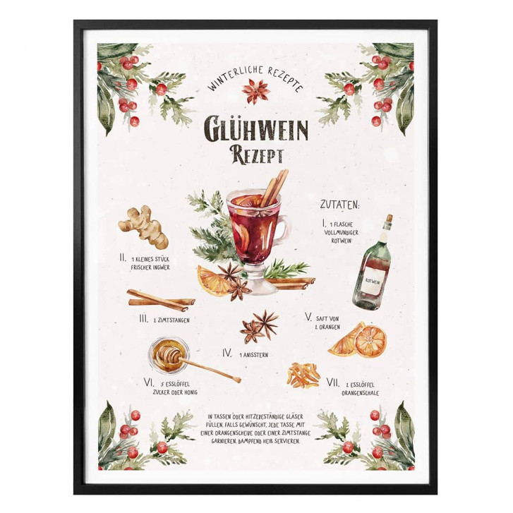 Poster Glühwein Rezept - WA323032