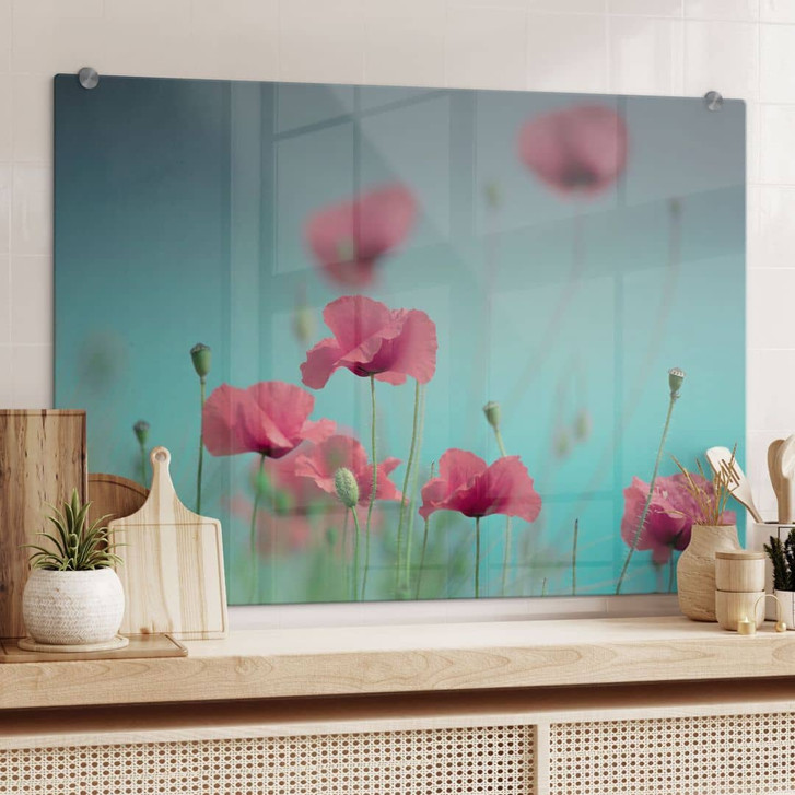 Spritzschutz Delgado – Mohnblumen Pastell - WA283484