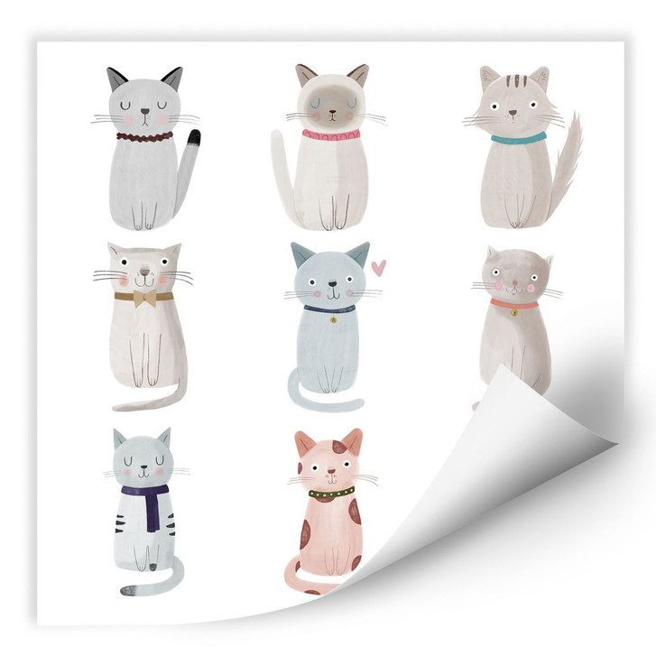 Wallprint Loske - Cat Family - WA241998