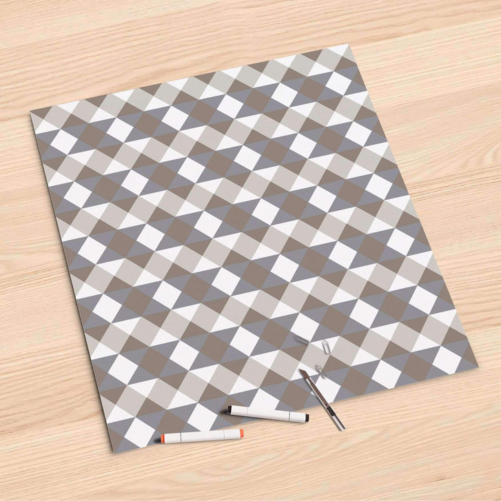 Folienbogen (60x60cm) - Triangle Pattern - Grau - CR107222