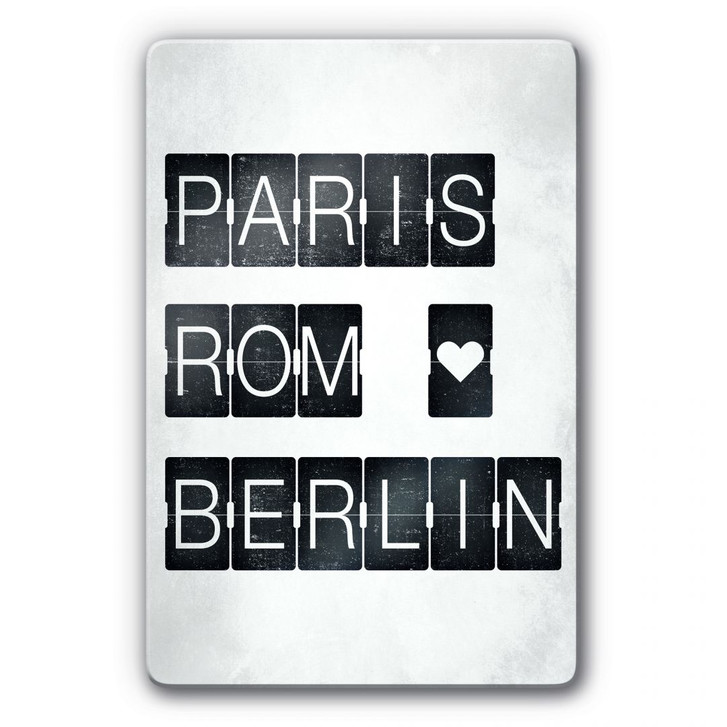 Glasbild Paris-Rom-Berlin - WA126634