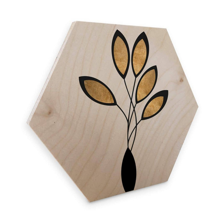 Hexagon - Holz Birke-Furnier Kubistika - Cinco - WA297690