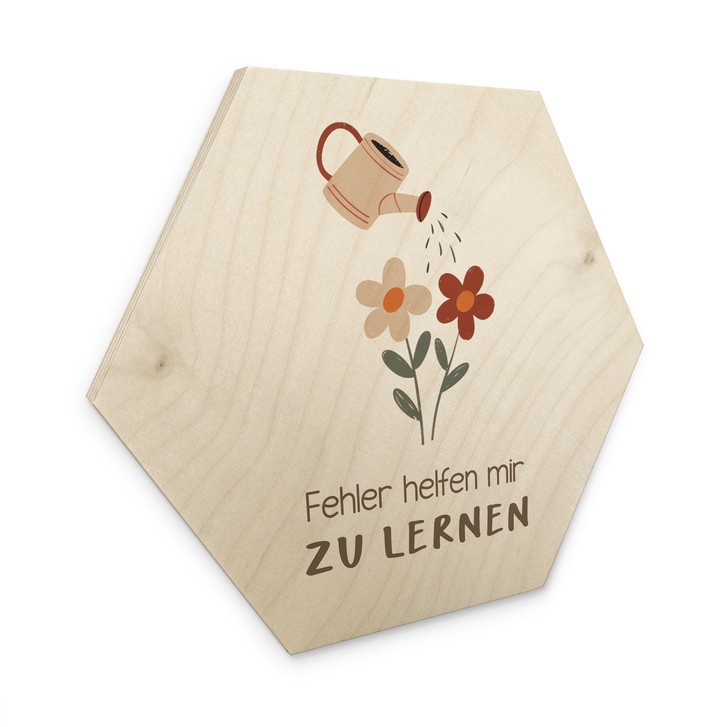 Holzbild Hexagon - Bestärkung 