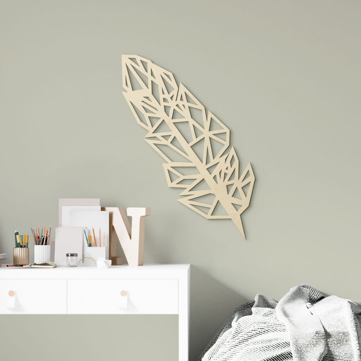 Holzdeko Pappel - Origami Feder - WA133192