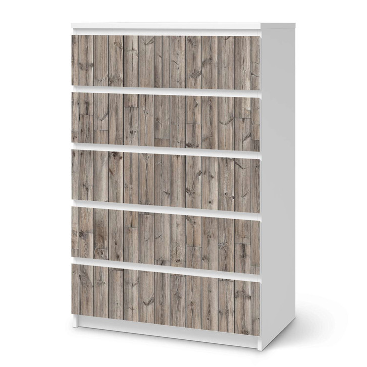 Möbel Klebefolie IKEA Malm Kommode 6 Schubladen (hoch) - Dark washed - CR113683