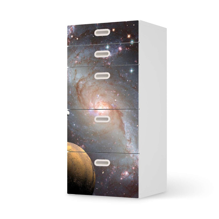 Möbel Klebefolie IKEA Stuva / Fritids Kommode - 5 Schubladen - Milky Way - CR113991
