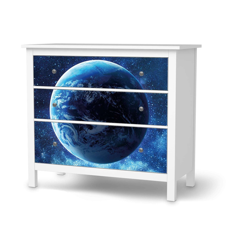 Möbelfolie IKEA Hemnes Kommode 3 Schubladen - Planet Blue - CR114770