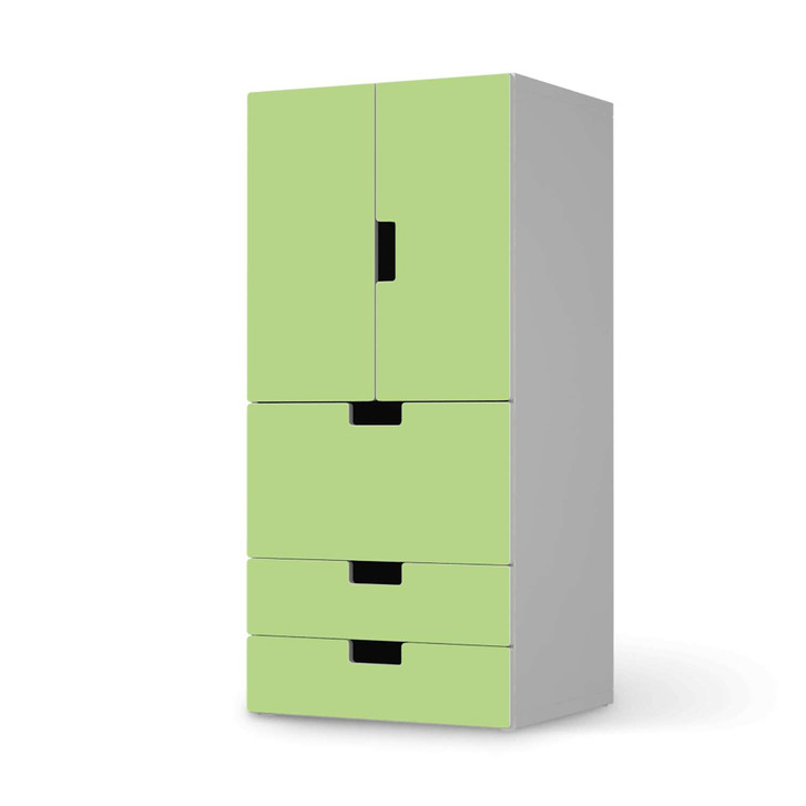 Möbelfolie IKEA Stuva / Malad - 3 Schubladen und 2 kleine Türen - Hellgrün Light - CR117211