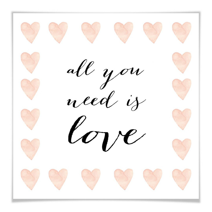 Poster Confetti & Cream - All you need is love - WA159063