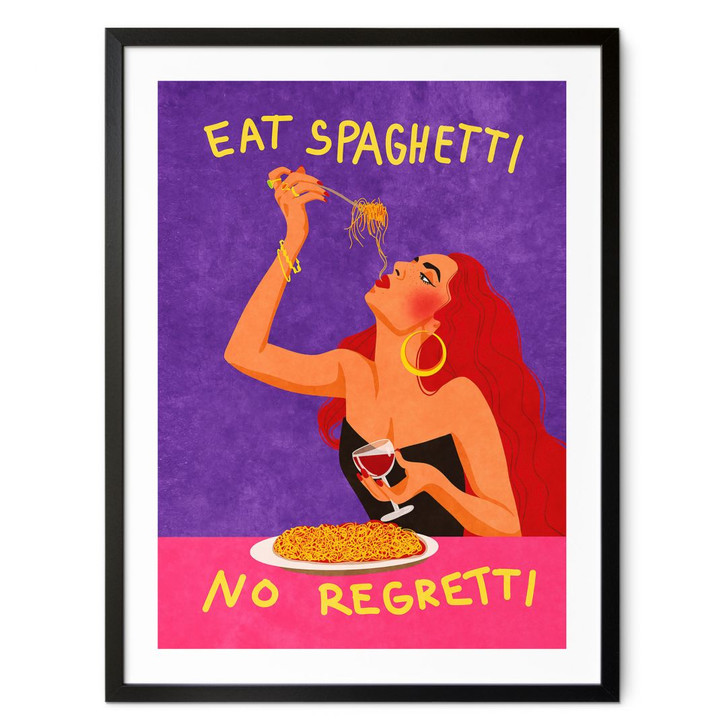 Poster Spaghetti und Wein - Oltmanns - WA406694