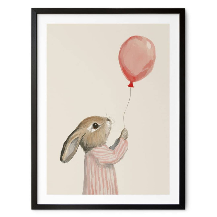 Poster Süsser Hase mit Luftballon - Treechild - WA499234