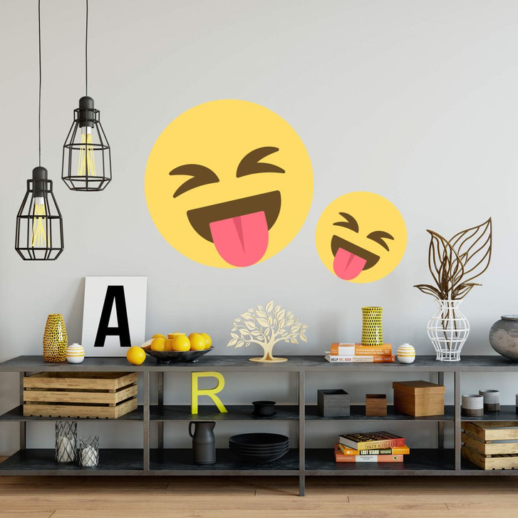 Wandtattoo Emoji Face With Stock-Out Tounge - WA209124