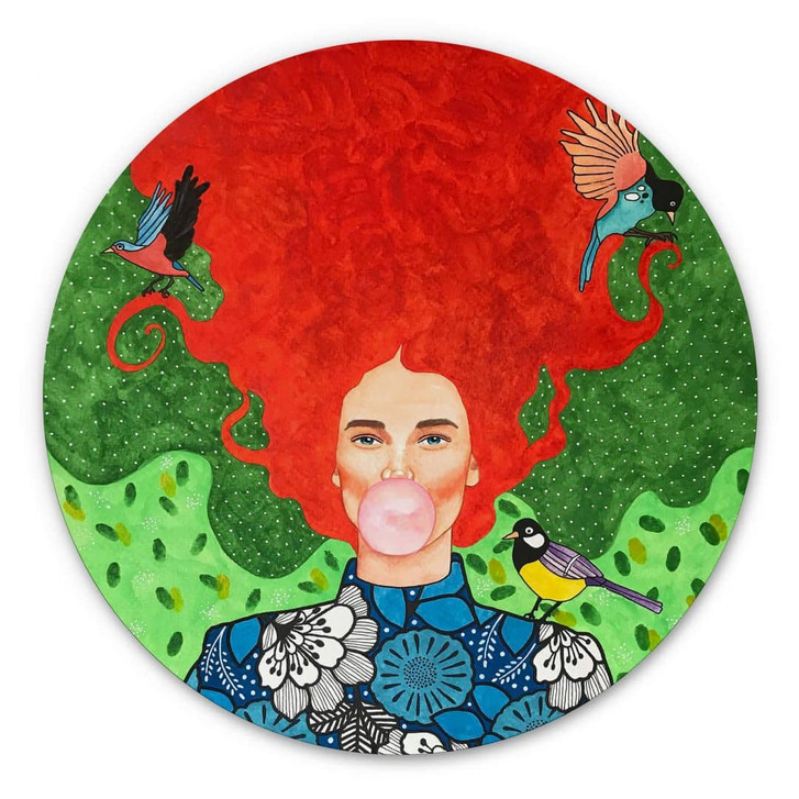 Alu-Dibond Hülya - Warum ich das Chaos liebe - Rund - WA313888