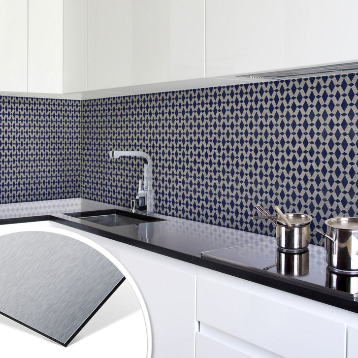 Küchenrückwand - Alu-Dibond-Silber - Holland Kacheln 02 - WA134675