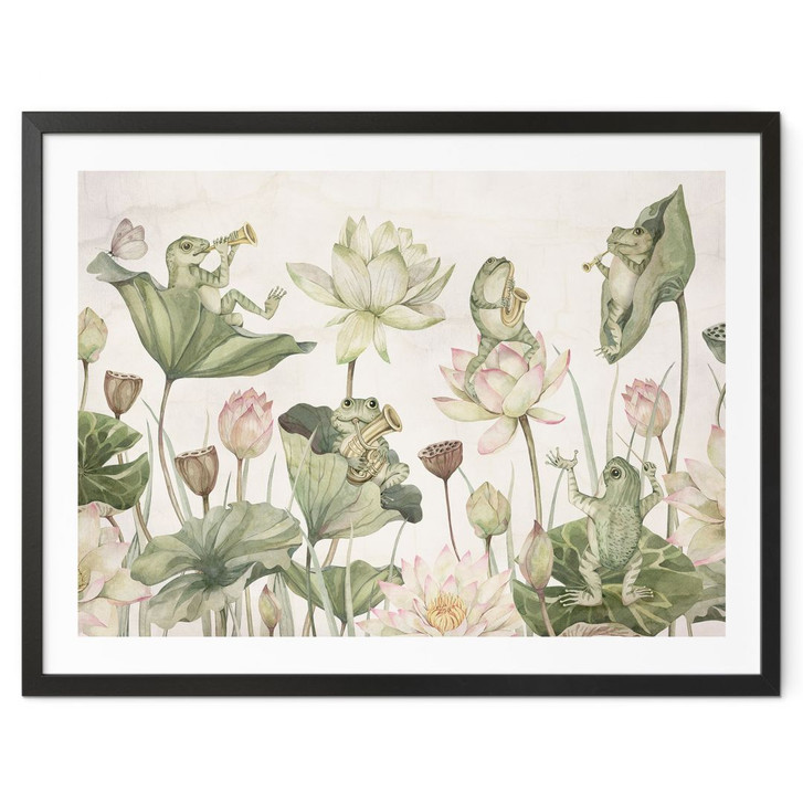 Poster Frosch-Orchester auf Seerosen - Kikki Belle - WA427809