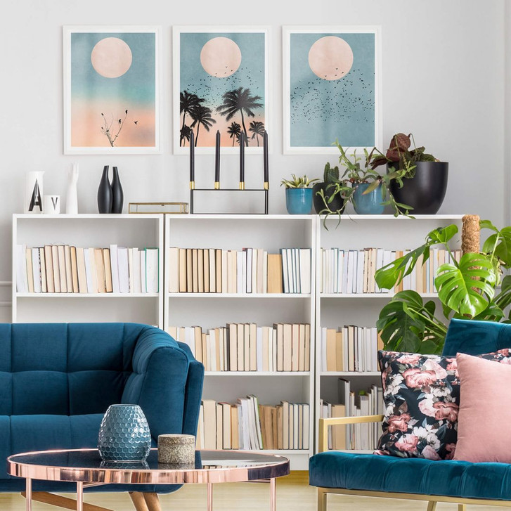 Poster-Set mit Bilderrahmen Kubistika - Monde (3er Set) - WA259285