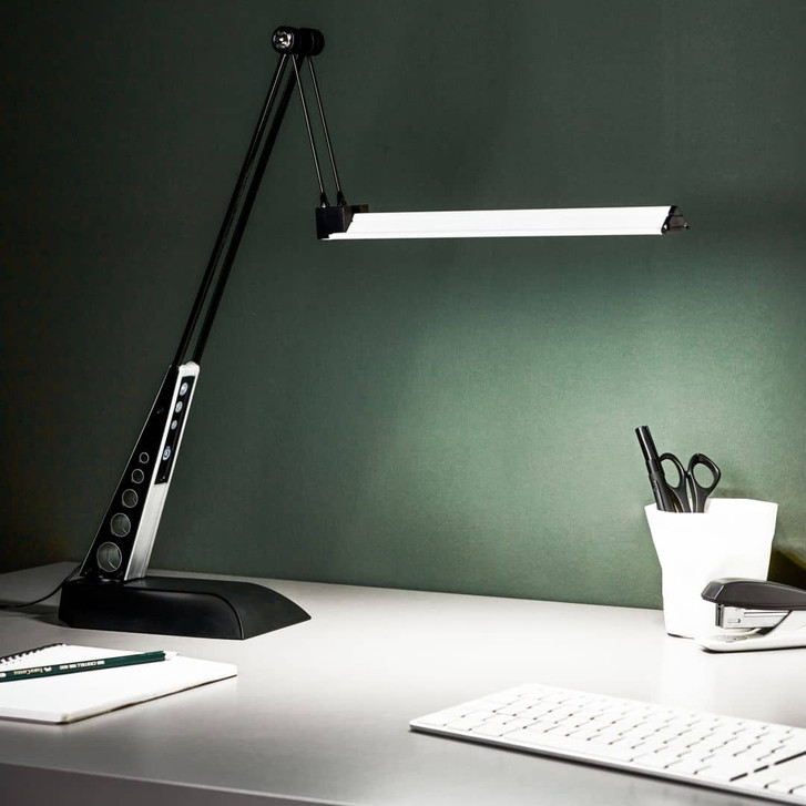 Tischleuchte Jolanda, metallic, 49 x 63 cm, Schreibtischlampe, dimmbar - WA438710