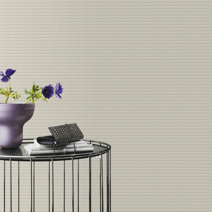 Unitapete, Mustertapete mit Struktur Bauhaus weiss - WA409895