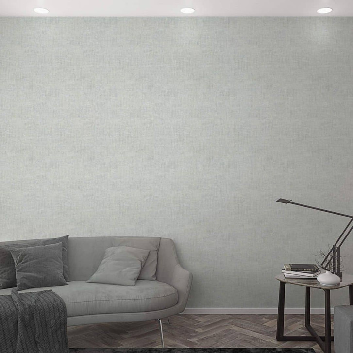 Vliestapete mit gepunkteter Struktur grau, beige Uni - WA451240