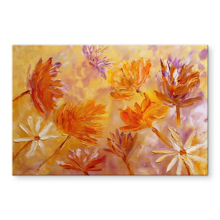 Acrylglasbild Goldener Blütenrausch | Florale Wandkunst - Pomata - WA435078