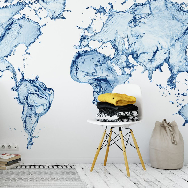 Fototapete - Splashing World Map - WA225851