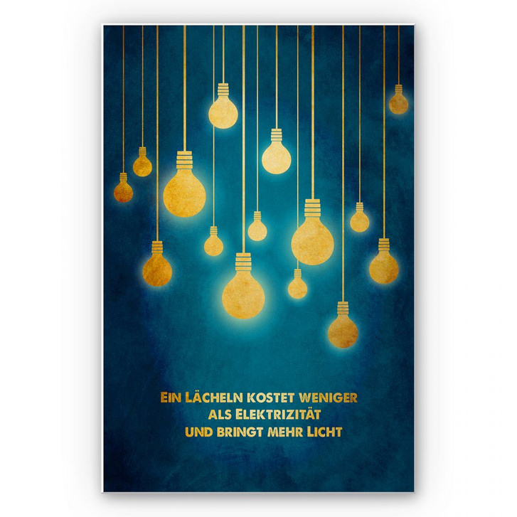 Hartschaumbild Ein Lächeln kostet weniger - WA129865