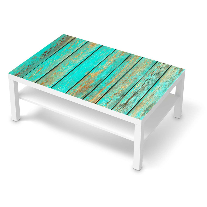 Klebefolie IKEA Lack Tisch 118x78cm - Wooden Aqua - CR111585