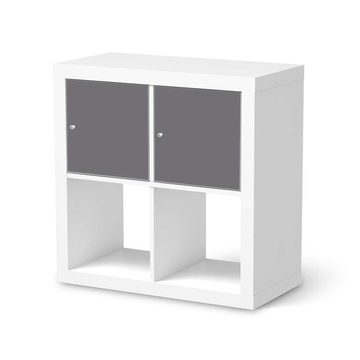 Möbel Klebefolie IKEA Expedit Regal 2 Türen (quer) - Grau Light - CR113441