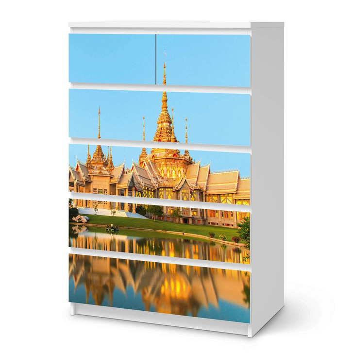 Möbel Klebefolie IKEA Malm Kommode 6 Schubladen (hoch) - Thailand Temple - CR113800