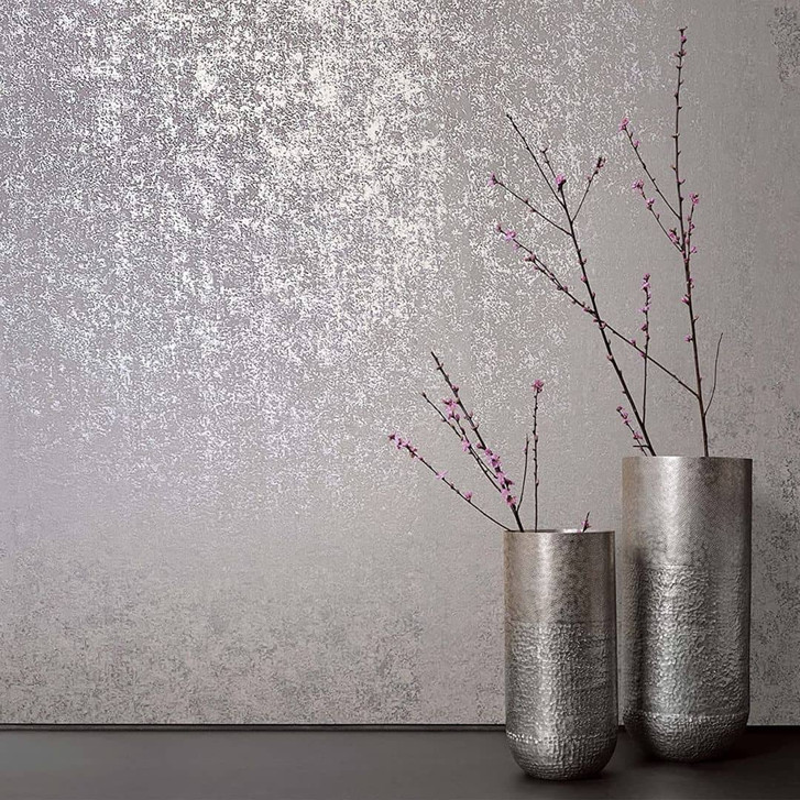 Strukturtapete, Vliestapete silber, beige - WA444209