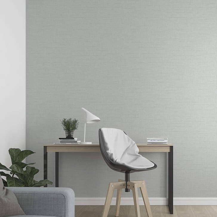 Vliestapete in Textiler Optik grau Uni - WA446157