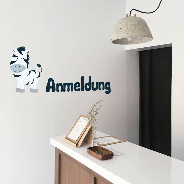 Wandsticker Anmeldung Babyzebra - WA197910