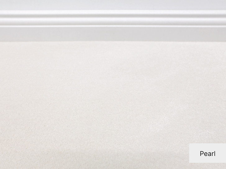 Cabernet Velours Teppichboden Meterware in Pearl - TS503679