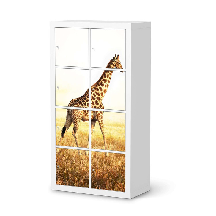 Folie IKEA Kallax Regal 8 Türen - Savanna Giraffe - CR105507