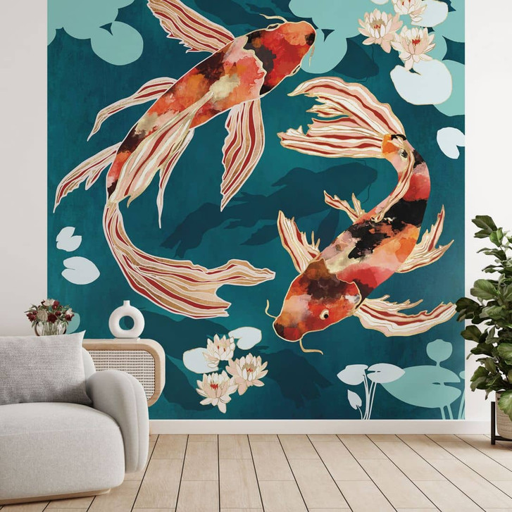 Fototapete Zwei Kois im Teich - SpaceFrog Designs - WA399111