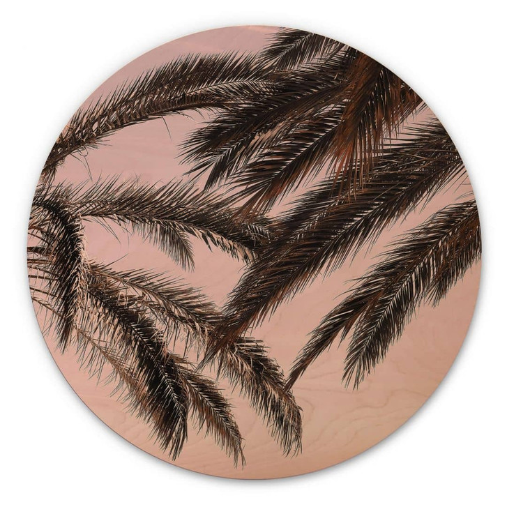Holzbild 1X Studio - Palmen - Rund - WA340835