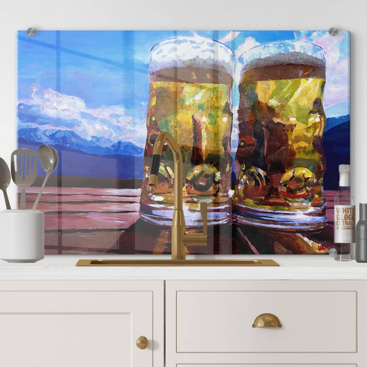 Spritzschutz Bleichner - Zwei Bier in den Bergen - WA134844