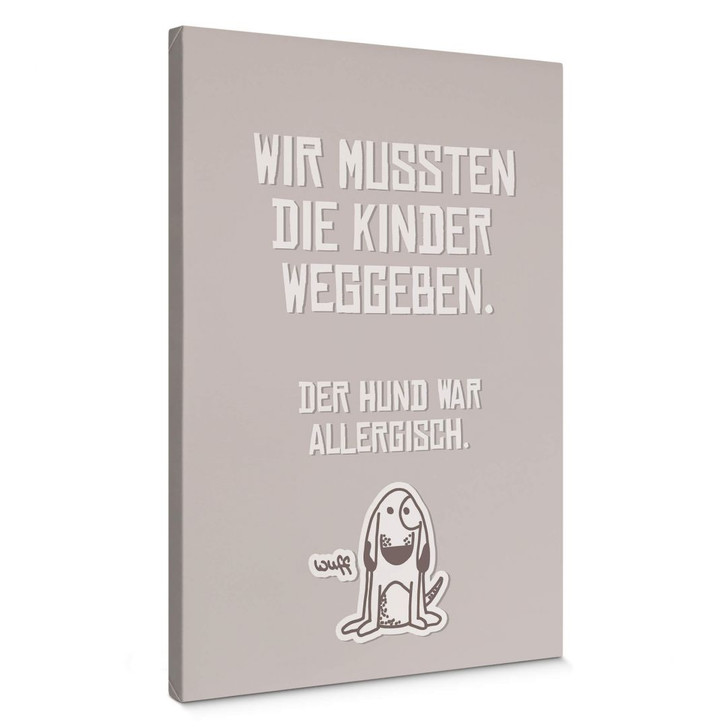Leinwandbild Wir mussten die Kinder weggeben - Hund - WA377300