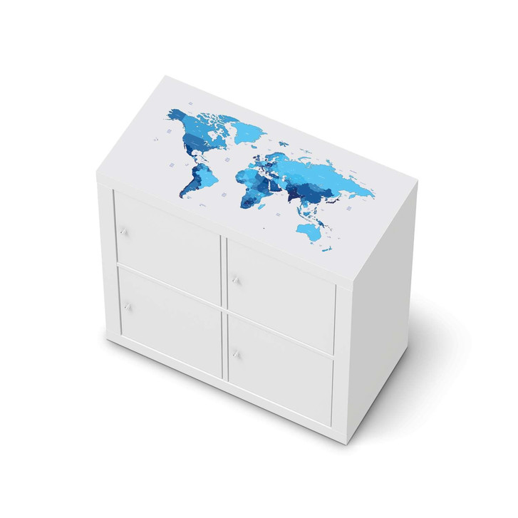 Möbelfolie IKEA Kallax Regal oben - Politische Weltkarte - CR115595