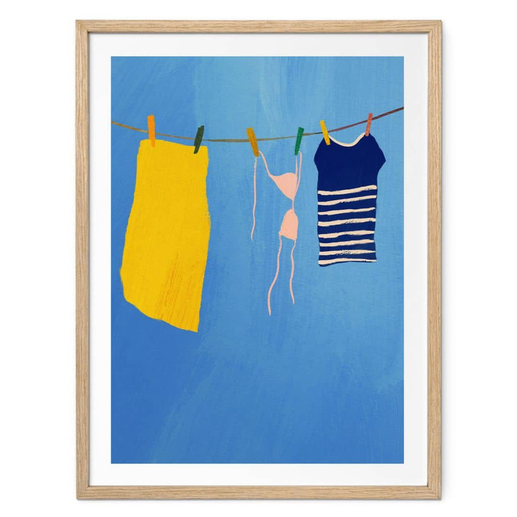 Poster Sommerwäsche unter blauem Himmel - Rivers - WA473759