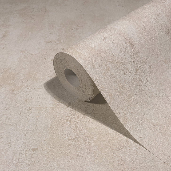 Vliestapete in schimmernder Betonoptik beige Uni - WA446081