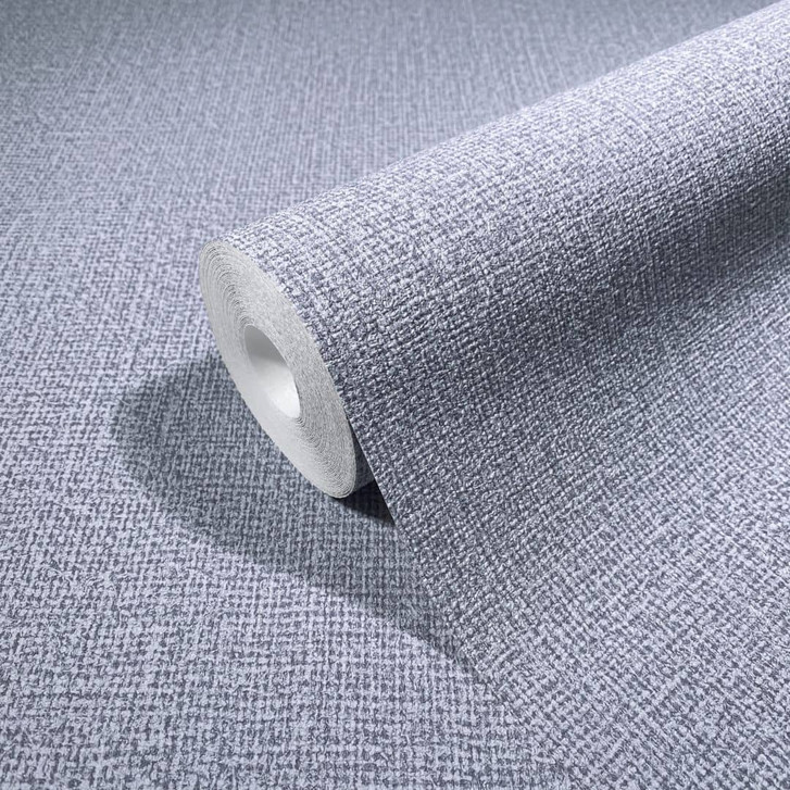 Vliestapete in textilem Uni lila Struktur - WA507986