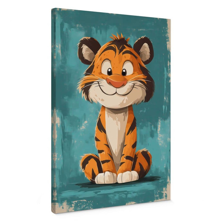 Leinwandbild Fröhliches Tigerbaby - Magnusson - WA437117