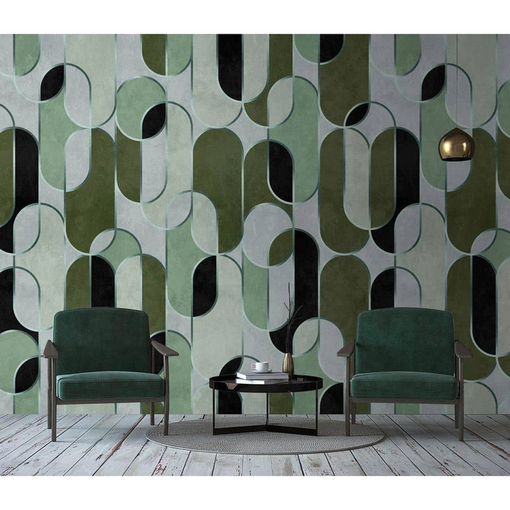 Livingwalls Fototapete Walls by Patel 3 Ritz 4 grün, grau, schwarz - WA328036