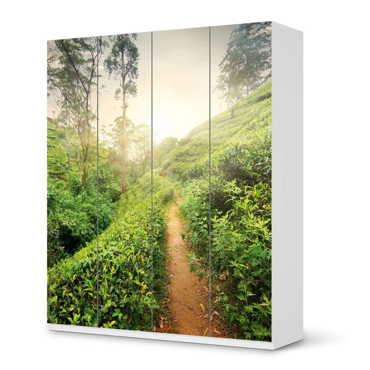 Möbelfolie IKEA Pax Schrank 236cm Höhe - 4 Türen - Green Tea Fields - CR116892