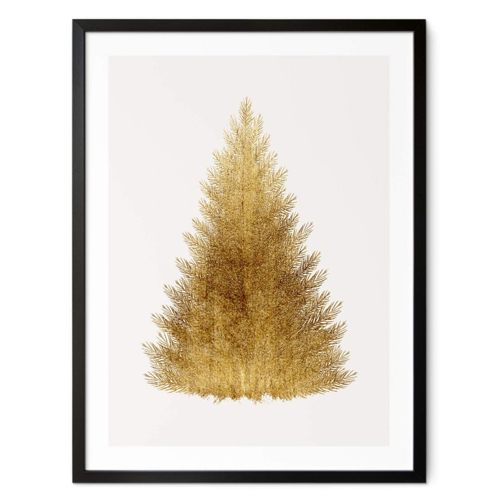 Poster Kubistika - Goldener Weihnachtsbaum - WA349125