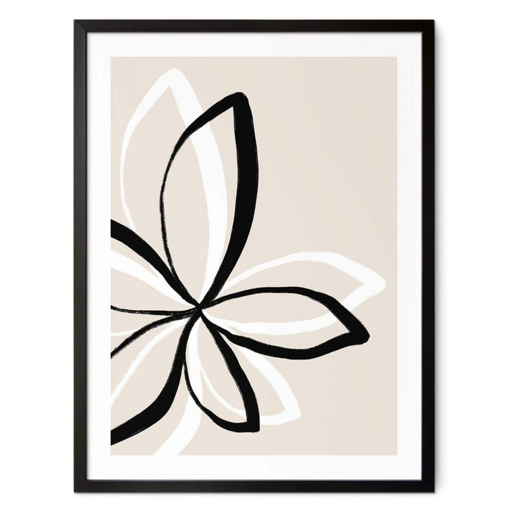 Poster uplusmestudio - Line Art - Die doppelte Blüte - WA350209