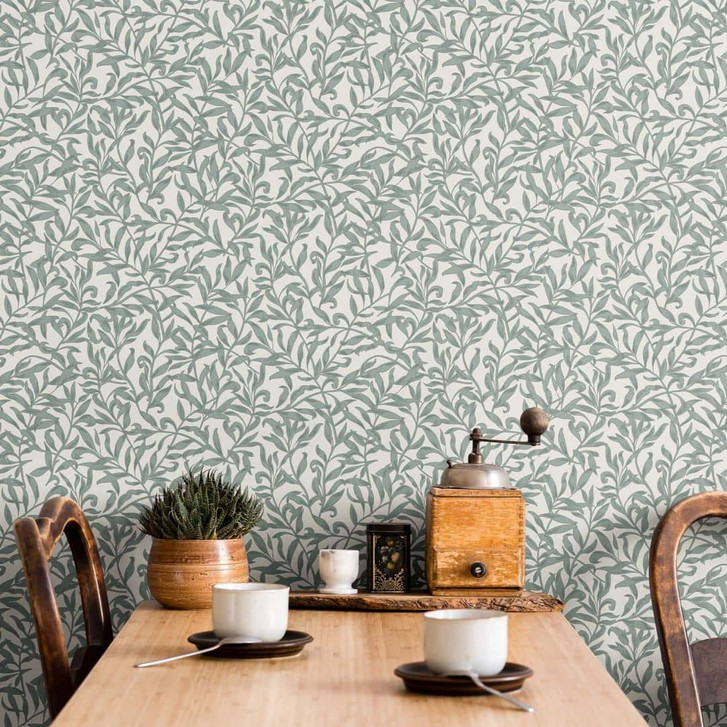 Vliestapete Blätter, Blattmotiv Floral Natur in Grau - WA473203