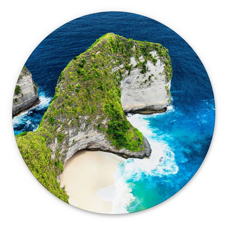 Wandbild Felsenküste von Nusa Penida - Hugonnard - Alu-Dibond Rund - WA464856